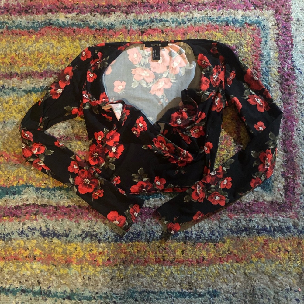 Forever 21 Floral Crop Top